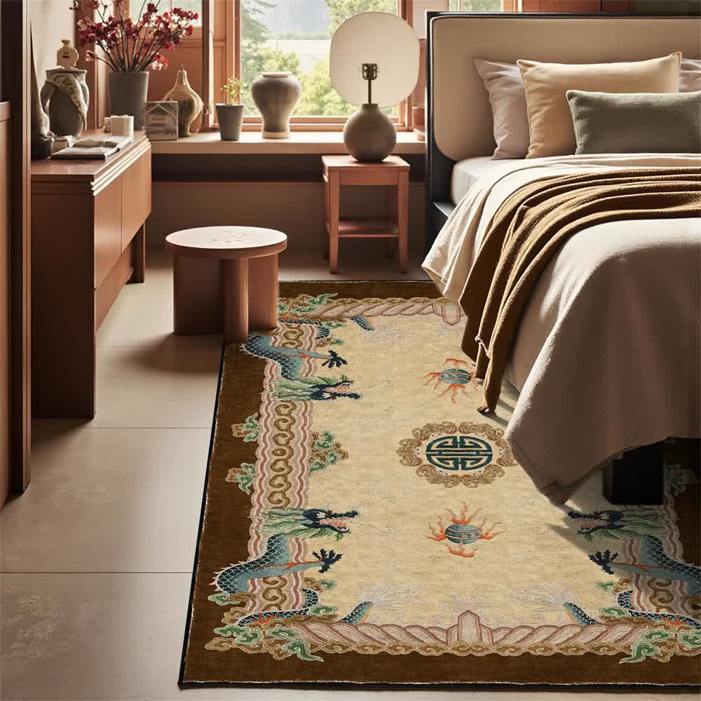 Klassischer Teppich im chinesischen Stil mit Drachenmotiv - image 7
