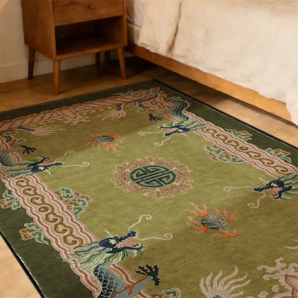 Klassischer Teppich im chinesischen Stil mit Drachenmotiv - image 4