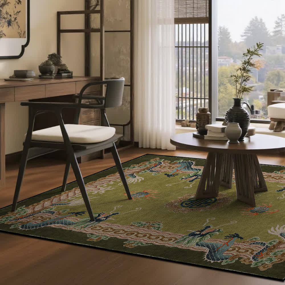 Klassischer Teppich im chinesischen Stil mit Drachenmotiv - image 2