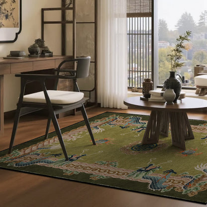 Klassischer Teppich im chinesischen Stil mit Drachenmotiv - image 2