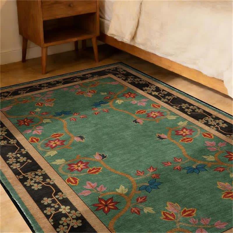 Waschbarer und faltbarer Teppich mit Retro-Botanikmotiv - image 4
