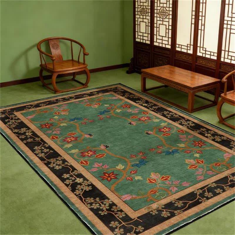 Waschbarer und faltbarer Teppich mit Retro-Botanikmotiv - image 2
