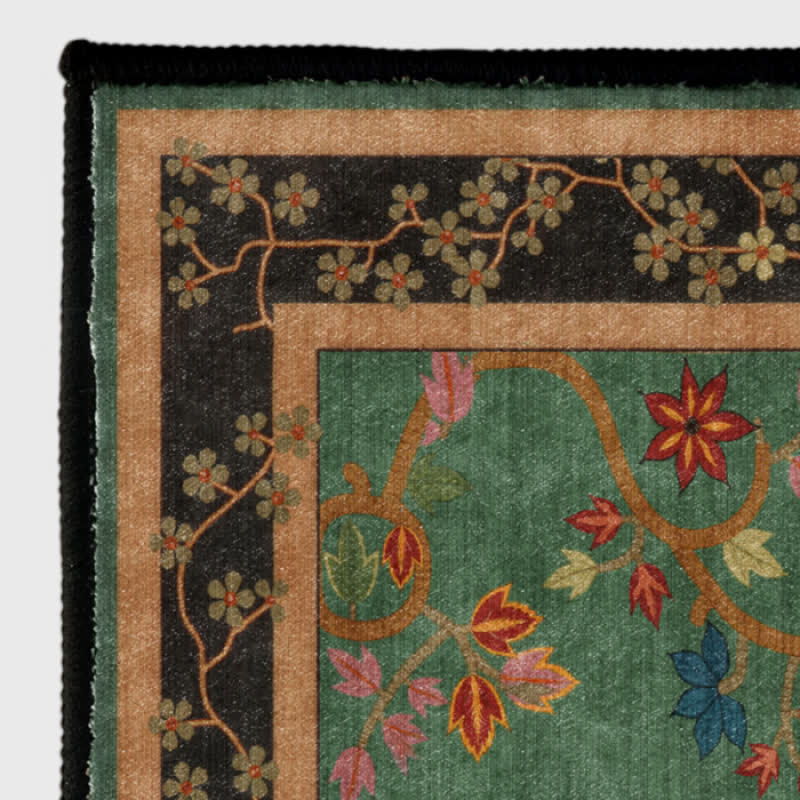 Waschbarer und faltbarer Teppich mit Retro-Botanikmotiv - image 6
