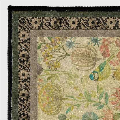 Rutschfester Teppich mit Landhausmuster, Blumen- und Vogelmotiv - image 5