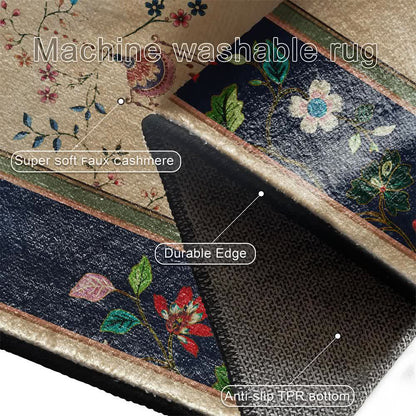 Vintage-Blumenmuster-Teppich mit klassischer Vase - image 6