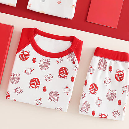 Kinder-Loungewear-Set aus Baumwolle mit Glücksmuster - image 2