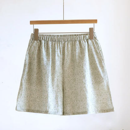 Pyjama-Set aus Baumwoll-Tanktop und Shorts mit kleinem Blumenmuster - image 18