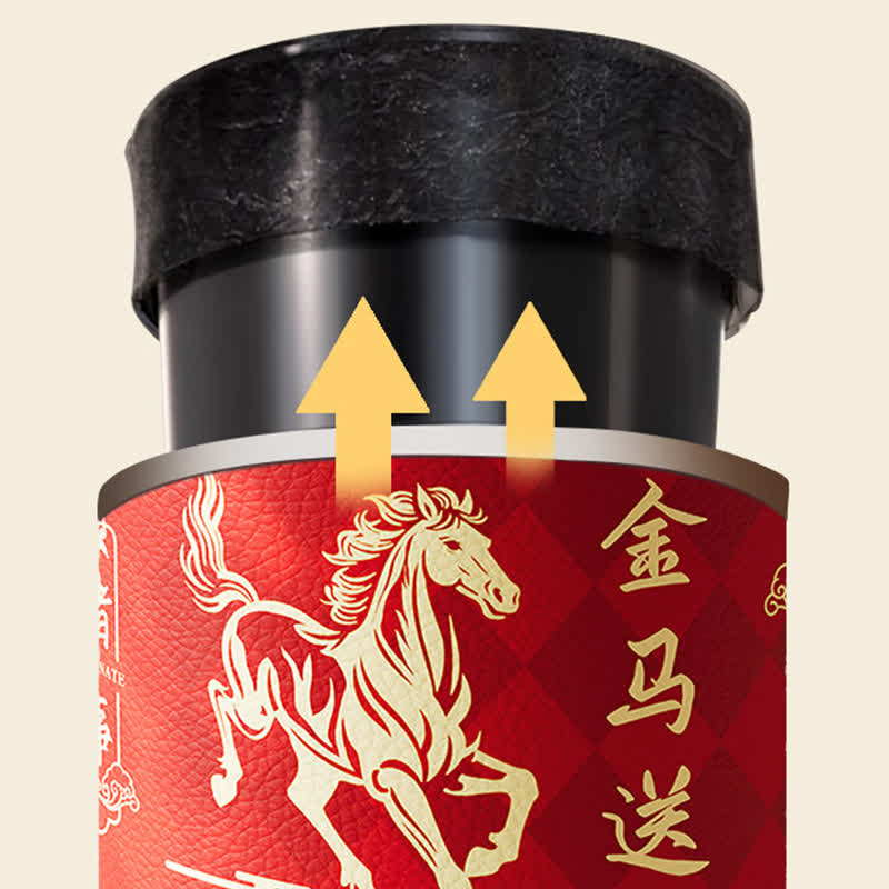 Abfalleimer mit galoppierendem Pferd im orientalischen Stil - image 1