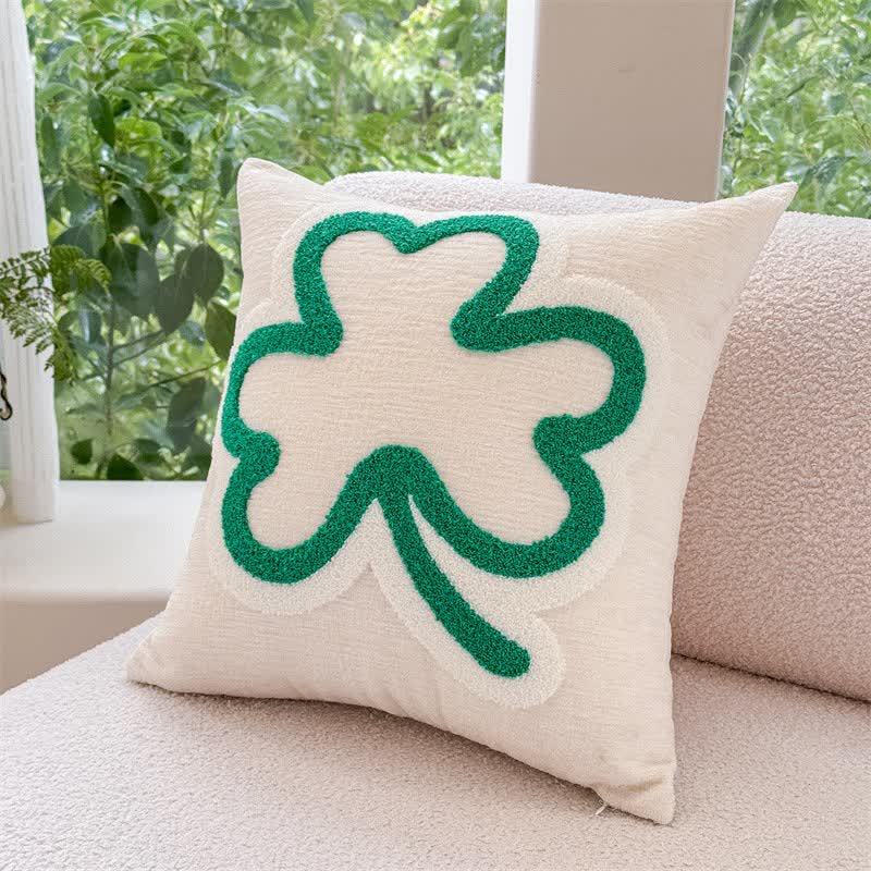 Festlicher irischer Kleeblatt-Kissenbezug - Großes Kleeblatt - 2 Stück - 45cm x 45cm - image 6