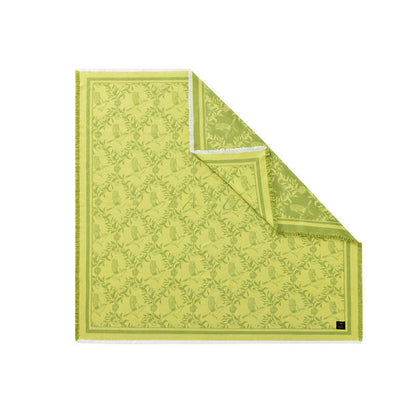 Grüne, künstlerische, botanische Quasten-Überwurfdecke - image 11