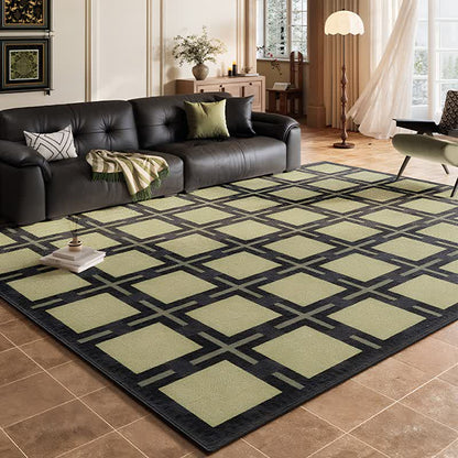 Retro-Karo-Teppich - Grün - 160cm x 230cm - image 0