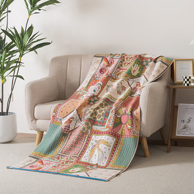 Badetuch aus Baumwollgaze im Boho-Vintage-Stil - image 1