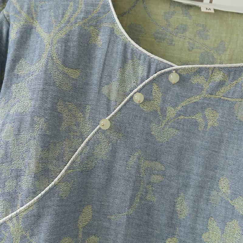 Pyjama-Set aus Baumwolle mit orientalischem Blumenmuster - image 4