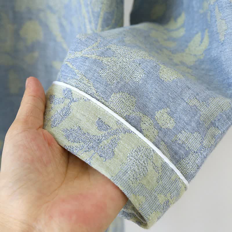 Pyjama-Set aus Baumwolle mit orientalischem Blumenmuster - image 5