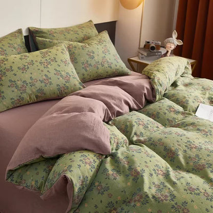 Bettwäsche aus Baumwoll-Doppelgaze mit kleinem Blumenmuster - image 2