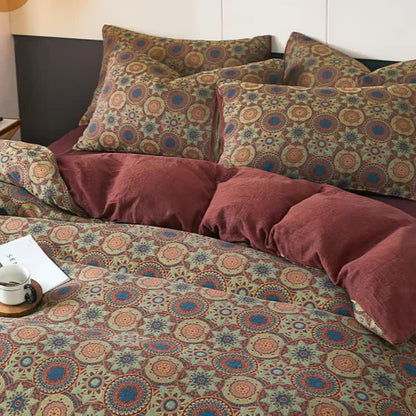 Vintage Medaillon-Jacquard-Baumwoll-Doppelgaze-Bettwäsche - image 4