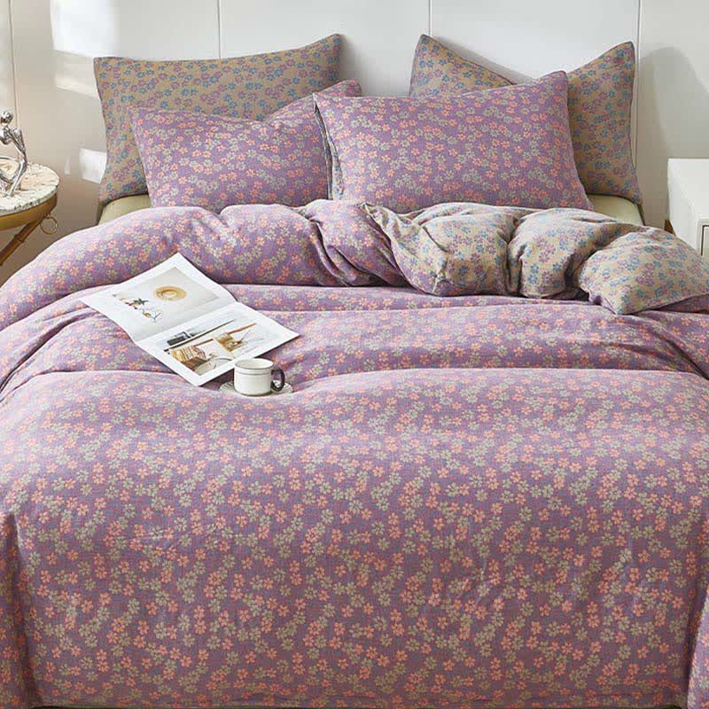 Bettwäsche aus Baumwoll-Doppelgaze mit zartem Cottage-Blumenmuster - image 1