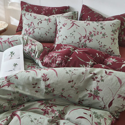 Bettwäsche aus Baumwolldoppelgaze mit Zweig- und Blumenmuster - image 3