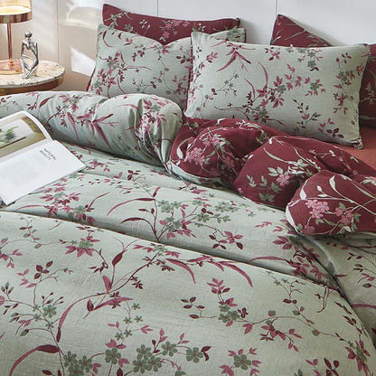 Bettwäsche aus Baumwolldoppelgaze mit Zweig- und Blumenmuster - image 2