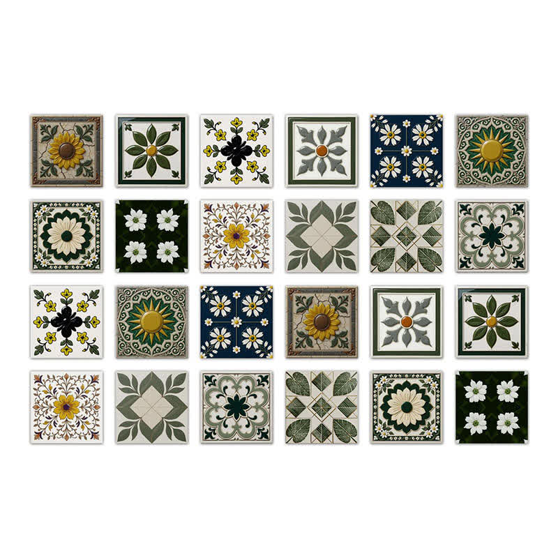Sonnen- und Blumen-Wandtattoo zum Aufkleben (24 Stück) - 20cm x 20cm - image 8