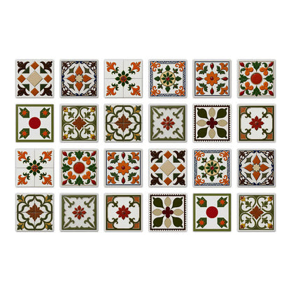 Orange & Grüne abziehbare und aufklebbare Wandaufkleber (24 Stück) - 20cm x 20cm - image 8