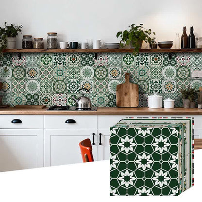 Boho-grüne, selbstklebende Wandaufkleber (24 Stück) - image 6
