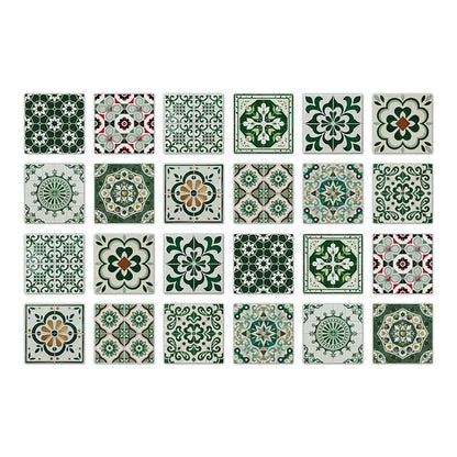Boho-grüne, selbstklebende Wandaufkleber (24 Stück) - 20cm x 20cm - image 8