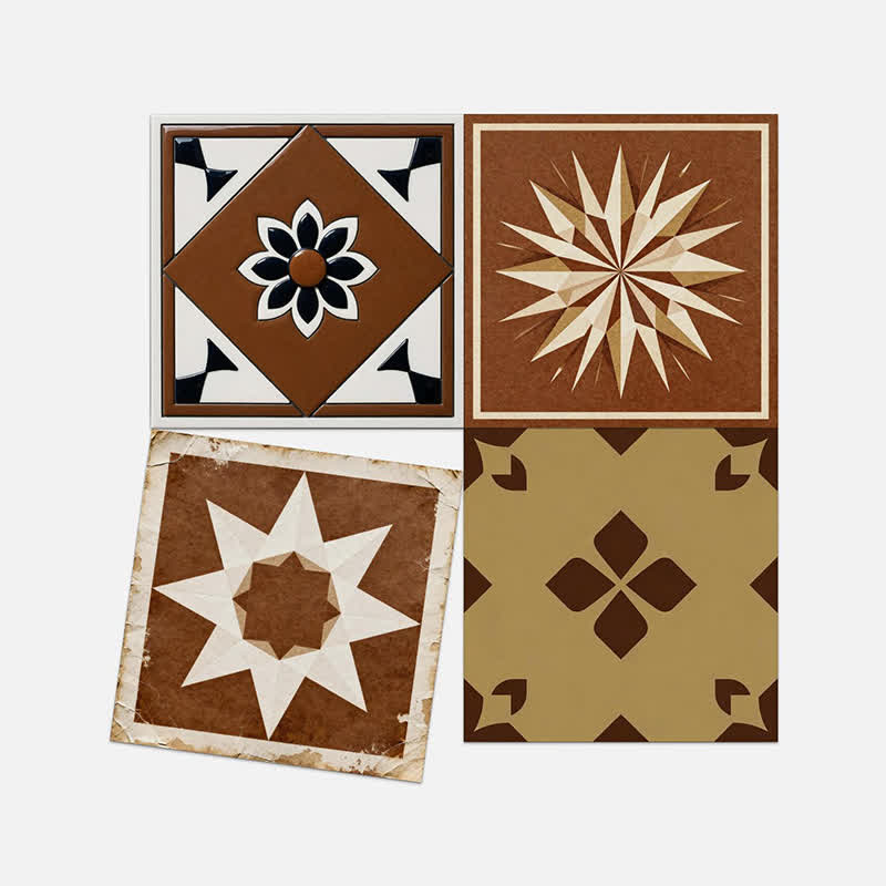 Braune geometrische Wandaufkleber zum Abziehen und Aufkleben (24 Stück) - image 11