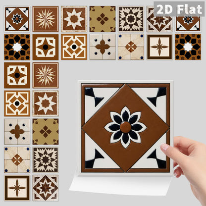 Braune geometrische Wandaufkleber zum Abziehen und Aufkleben (24 Stück) - image 7