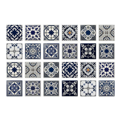 Retro-blaue, selbstklebende Wandaufkleber (24 Stück) - 20cm x 20cm - image 8