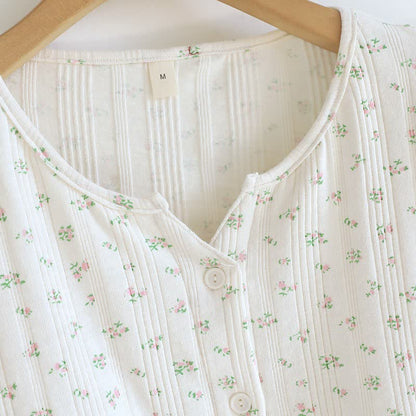 Pyjama-Set aus Baumwoll-Jacquard mit ländlichem Blumenmuster - image 16