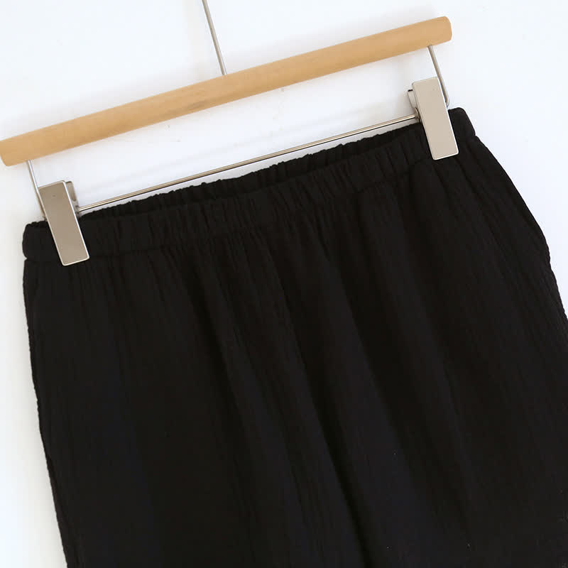 Boho-Pyjama-Set aus Baumwollgaze mit flatternden Ärmeln - image 9