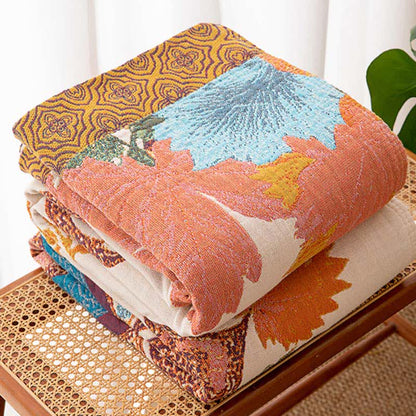 Retro-Stil-Steppdecke aus Baumwolle mit Blumenmuster - image 2