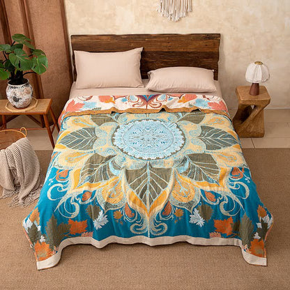 Retro-Stil-Steppdecke aus Baumwolle mit Blumenmuster - image 1
