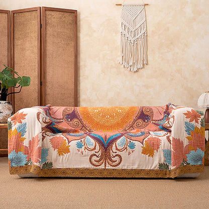 Retro-Stil-Steppdecke aus Baumwolle mit Blumenmuster - image 4