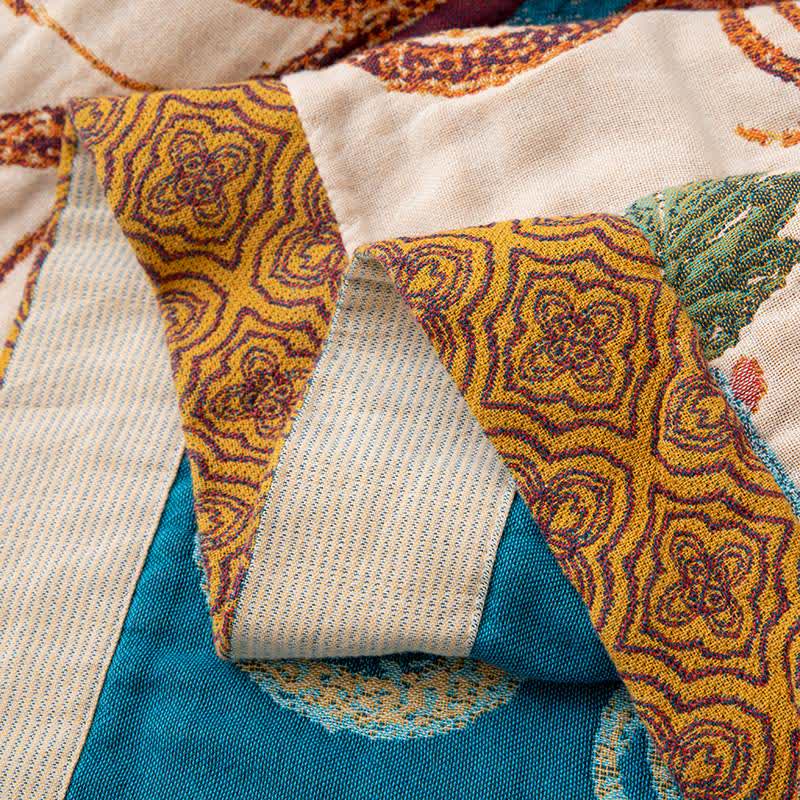 Retro-Stil-Steppdecke aus Baumwolle mit Blumenmuster - image 6