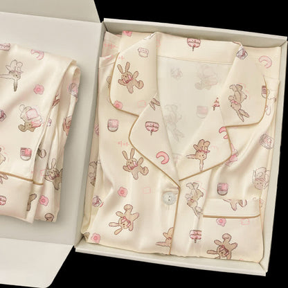 Niedliches Cartoon-Hasen-Pyjama-Set - image 1