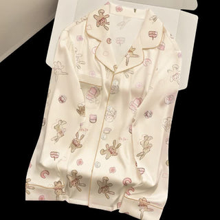 Niedliches Cartoon-Hasen-Pyjama-Set - Beige - 2XL - image 0