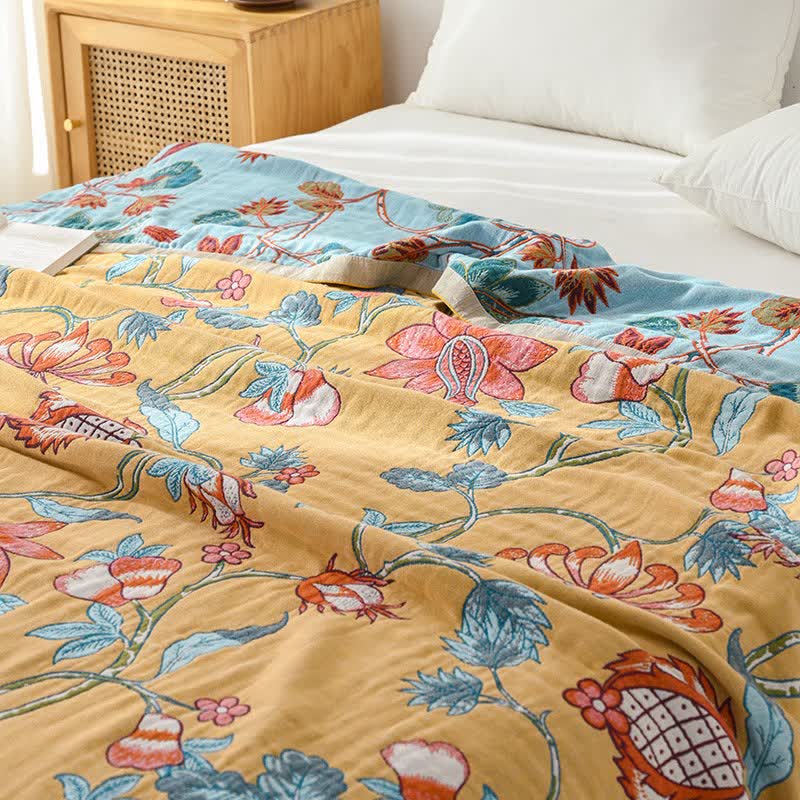 Künstlerisch gemusterte Decke aus reiner Baumwolle - image 4