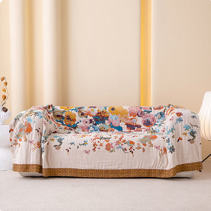Steppdecke aus reiner Baumwolle mit Blumenmuster - image 4