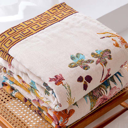 Steppdecke aus reiner Baumwolle mit Blumenmuster - image 5