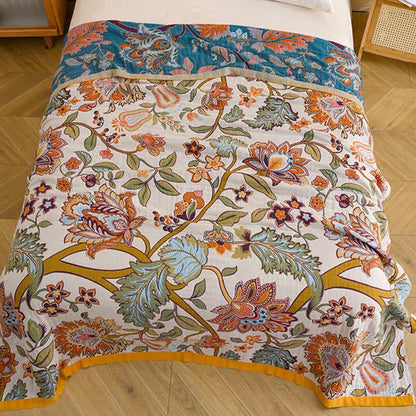 Retro-Blumen-Decke aus reiner Baumwolle - image 4