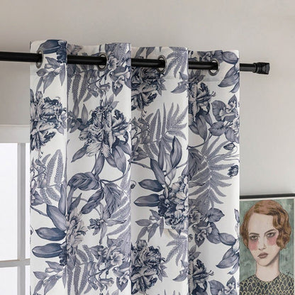 Vorhang im Landhausstil mit Blumen- und Blättermuster - image 5