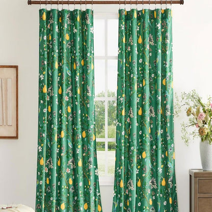 Vintage-Gardine im Landhausstil mit Vogel- und Blumenmotiven - image 9