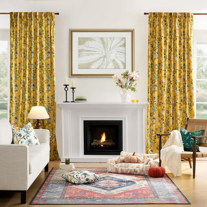 Vintage-Gardine im Landhausstil mit Vogel- und Blumenmotiven - image 16