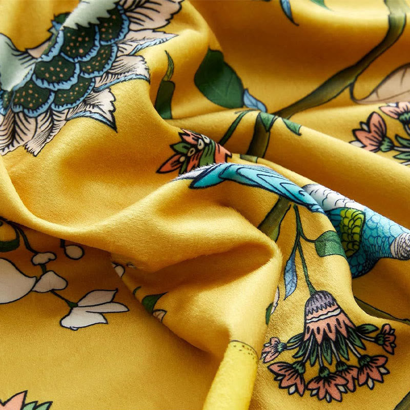Vintage-Gardine im Landhausstil mit Vogel- und Blumenmotiven - image 20
