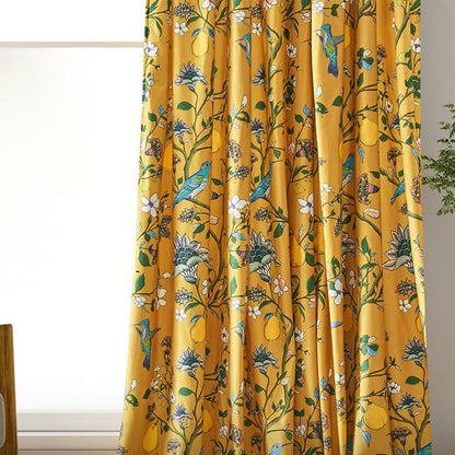 Vintage-Gardine im Landhausstil mit Vogel- und Blumenmotiven - image 18