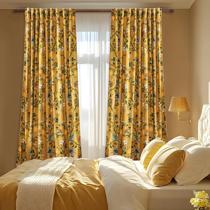 Vintage-Gardine im Landhausstil mit Vogel- und Blumenmotiven - image 17