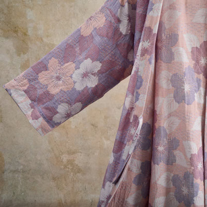 Kimono-Bademantel aus Baumwollgaze mit Kirschblütenmuster - image 13