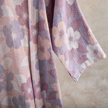 Kimono-Bademantel aus Baumwollgaze mit Kirschblütenmuster - image 14